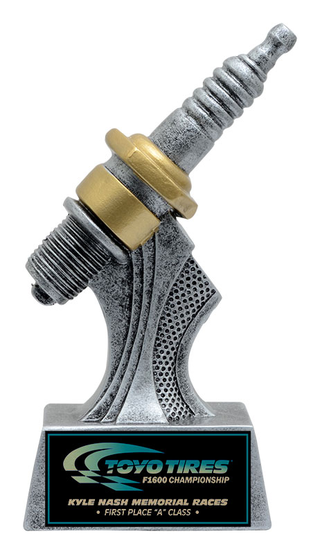 Trophée résine bougie d'allumage 6 po