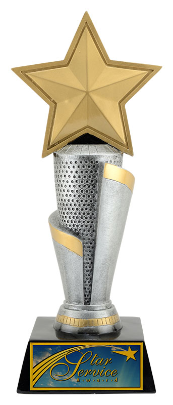 Trophée résine tour étoile inversée 10¾ po