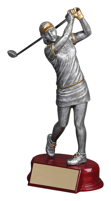 Trophée résine golf moderne féminin