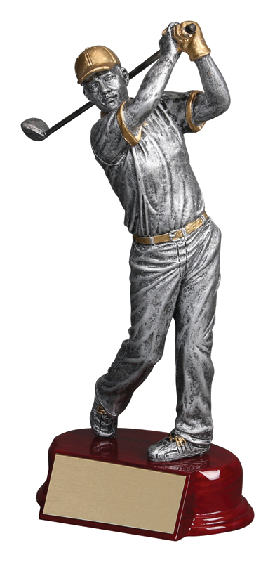 Trophée résine golf moderne masculin