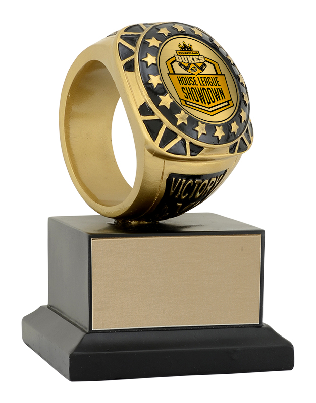 Trophée résine support bague victoire 5½ po