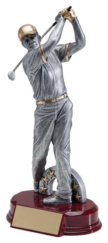 Trophée résine golf moderne mixte