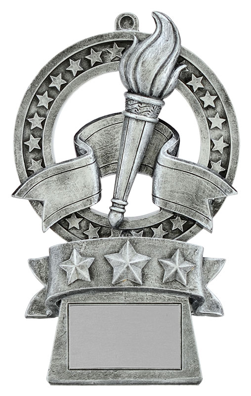 Trophée résine médaille étoile classement 5⅜ po