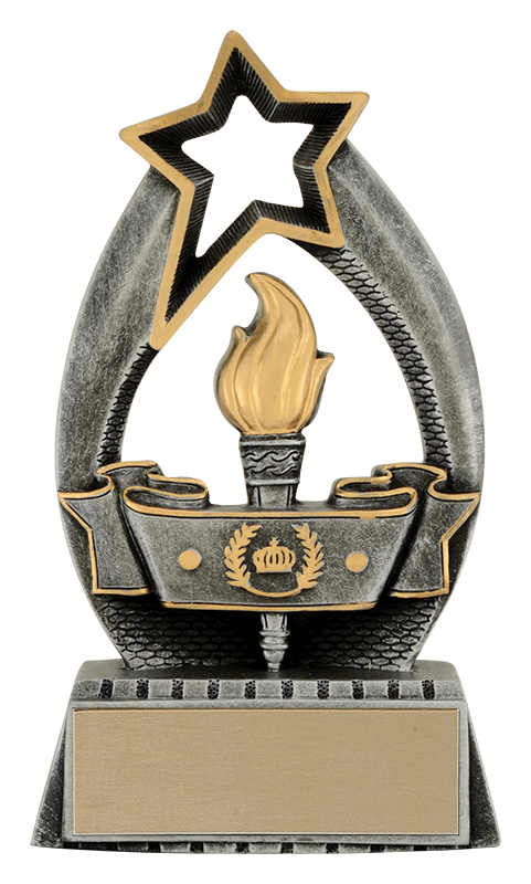 Trophée résine sabre lumière victoire