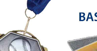 Trophées et médailles pour tournoi de baseball