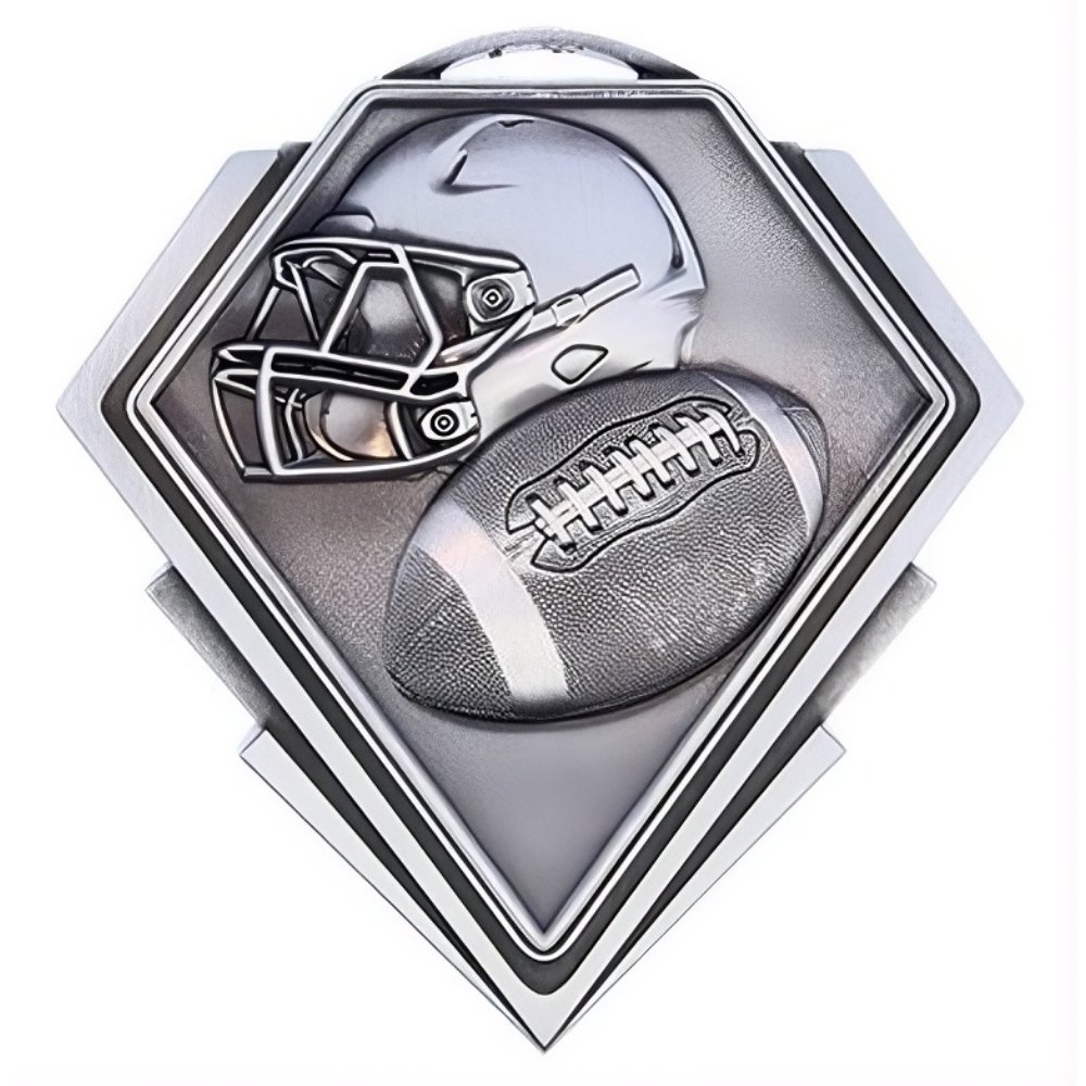 Médaille Football Argent 3″ – MMD806S