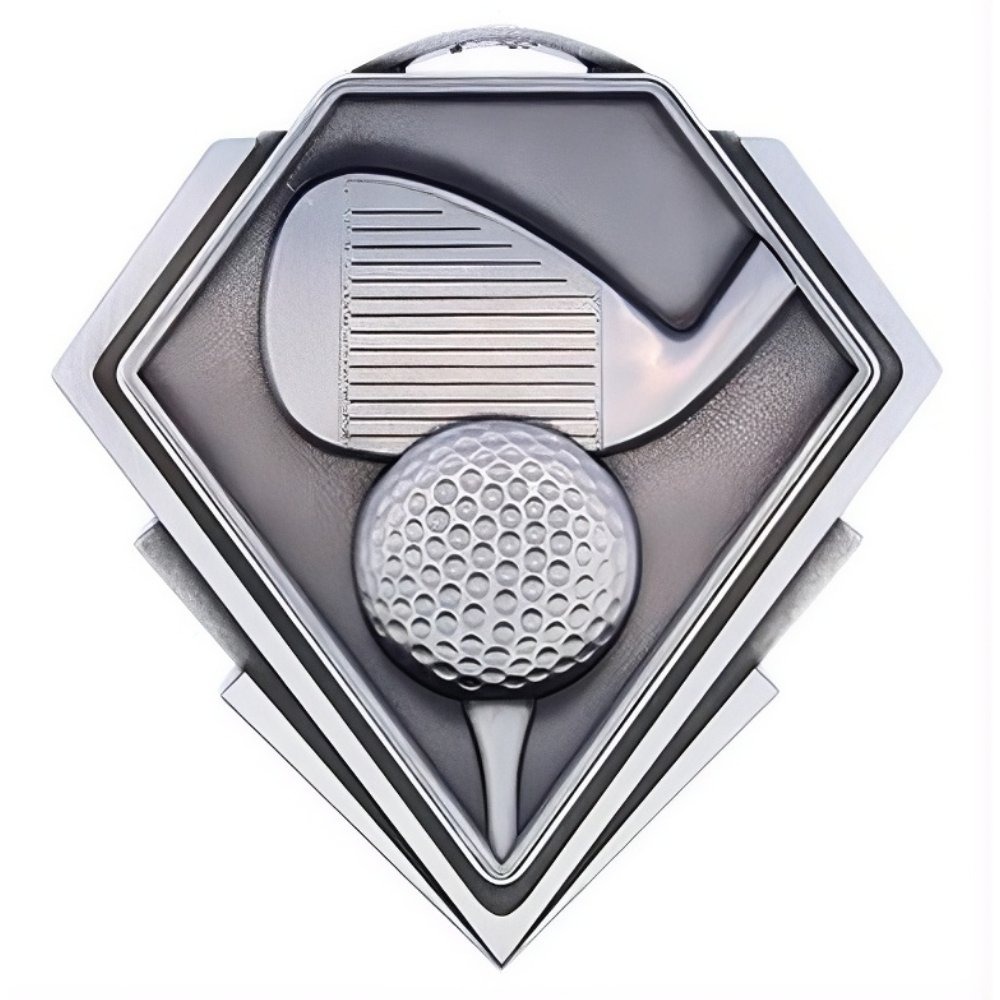 Médaille Golf Argent 3″ – MMD807S
