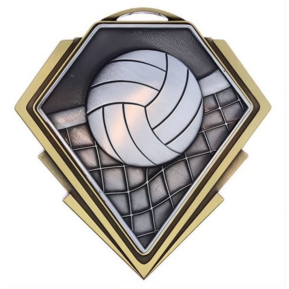 Médaille Volleyball Or 3″ – MMD817G