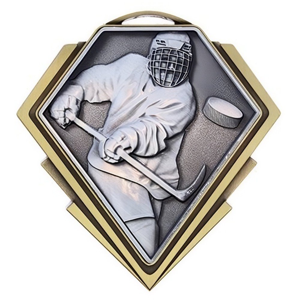 Médaille Joueur Hockey Or 3″ – MMD847G