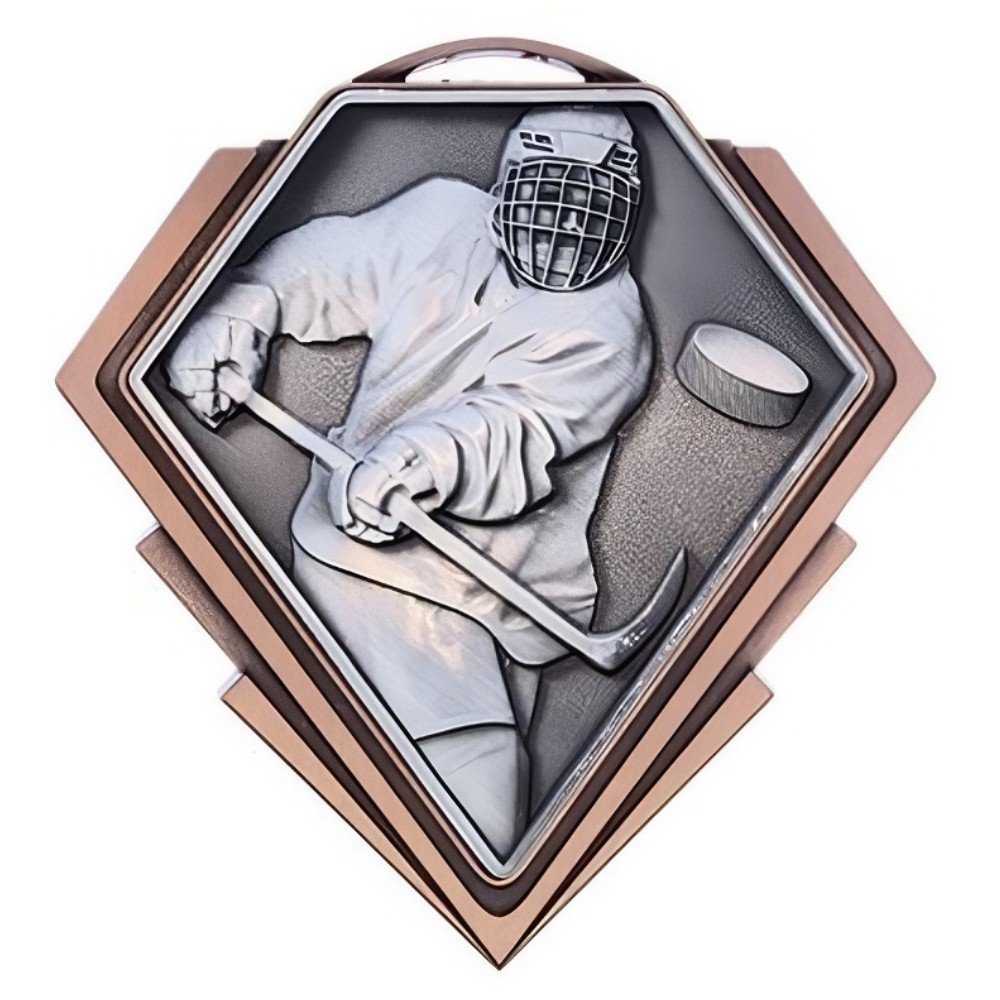 Médaille Joueur Hockey Bronze 3″ – MMD847Z