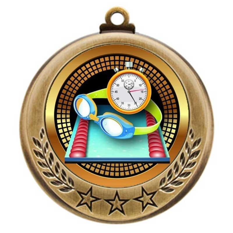 Médaille Natation Or 2.75″ – MMI4770G-PGS033
