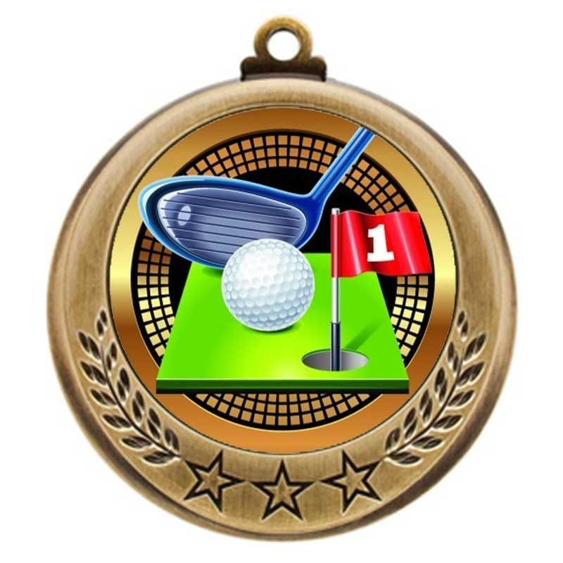 Médaille Golf Or 2.75″ – MMI4770G-PGS038