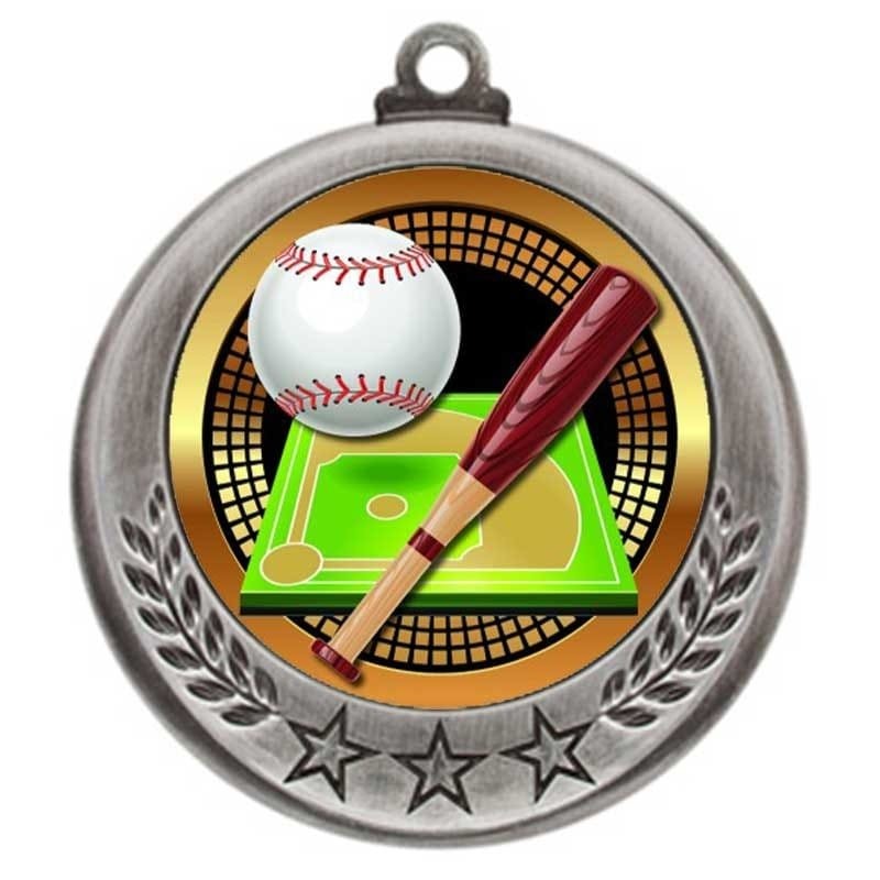 Médaille Baseball Argent 2.75″ – MMI4770S-PGS002