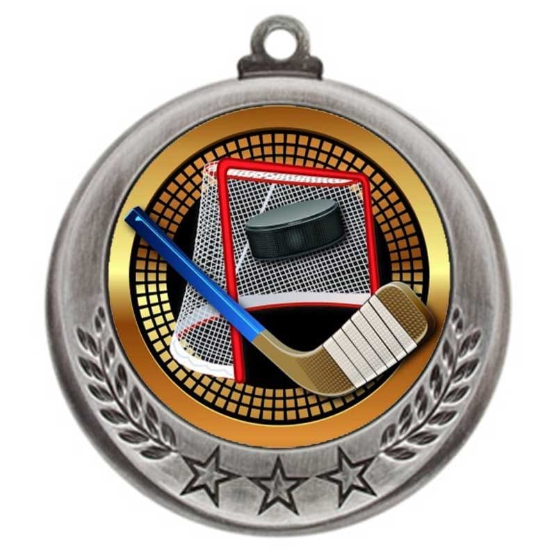 Médaille Hockey Argent 2.75″ – MMI4770S-PGS075