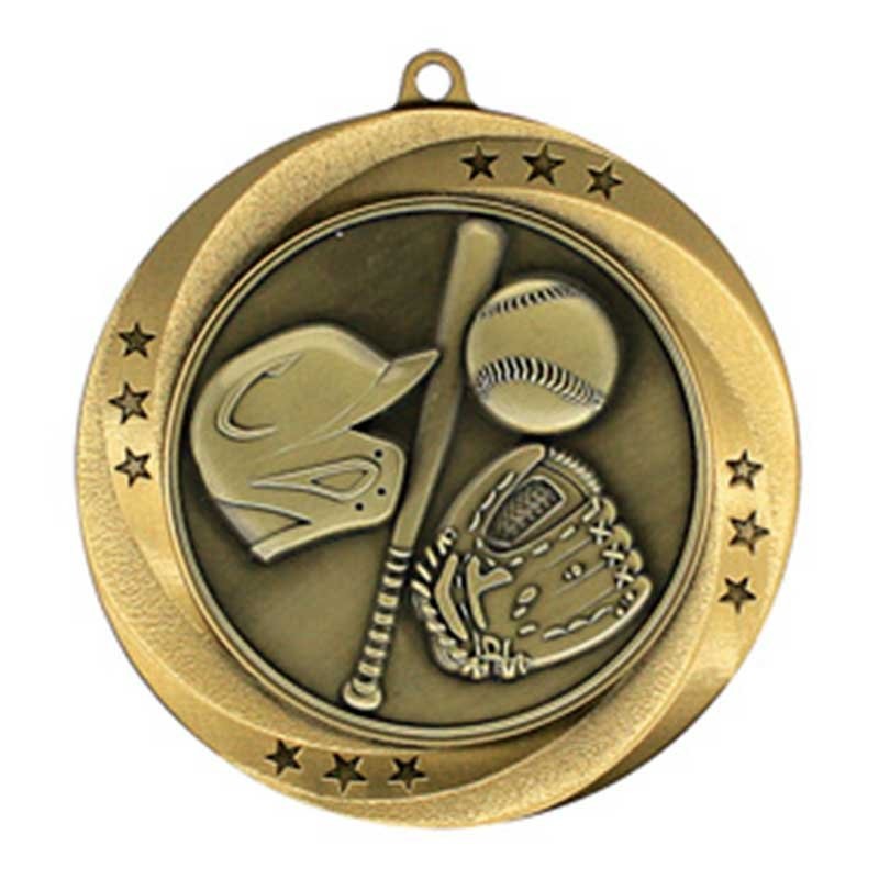 Médaille Baseball Or 2.75″ – MMI54902G