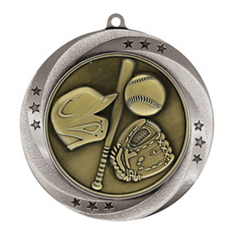 Médaille Baseball Argent 2.75″ – MMI54902S