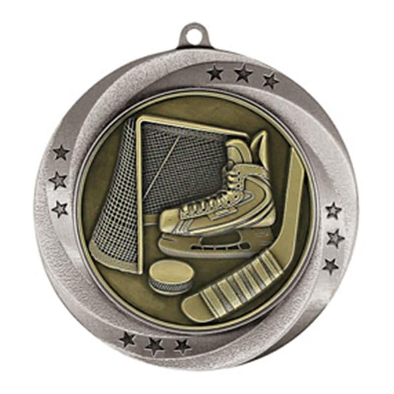 Médaille Hockey Argent 2.75″ – MMI54910S