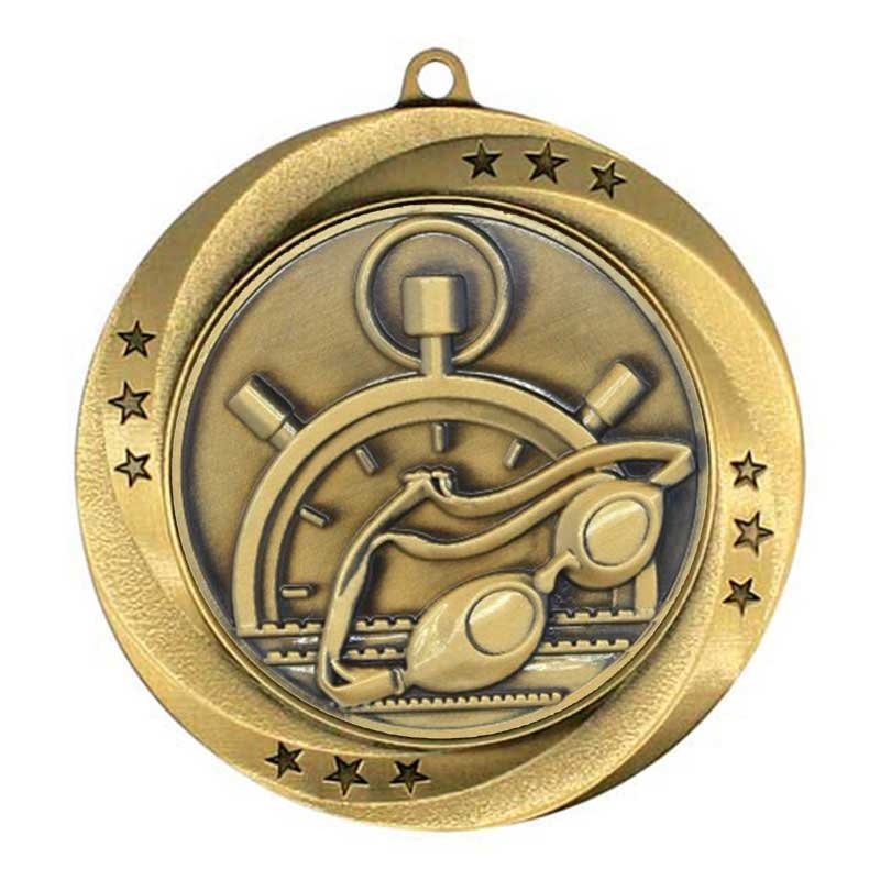 Médaille Natation Or 2.75″ – MMI54914G