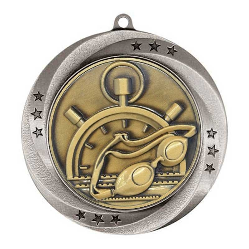 Médaille Natation Argent 2.75″ – MMI54914S