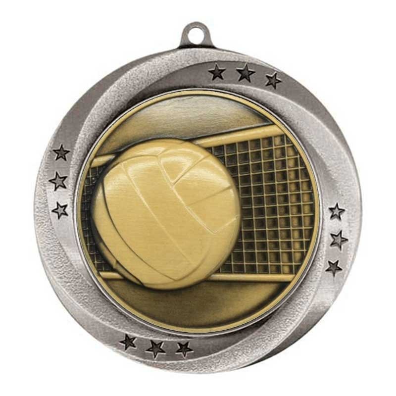 Médaille Volleyball Argent 2.75″ – MMI54917S