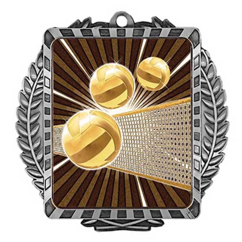 Médaille Volleyball Argent 3.5″ – MML6017S