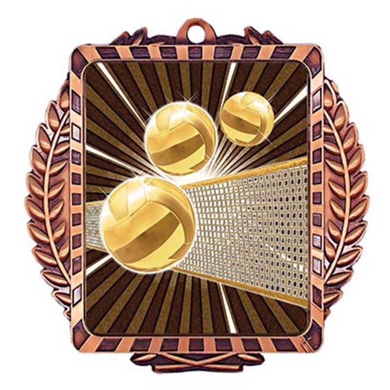 Médaille Volleyball Bronze 3.5″ – MML6017Z