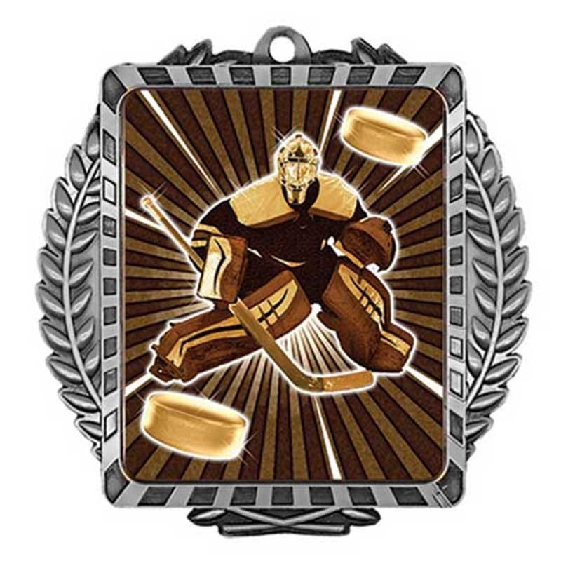 Médaille Goaler Hockey Argent 3.5″ – MML6055S
