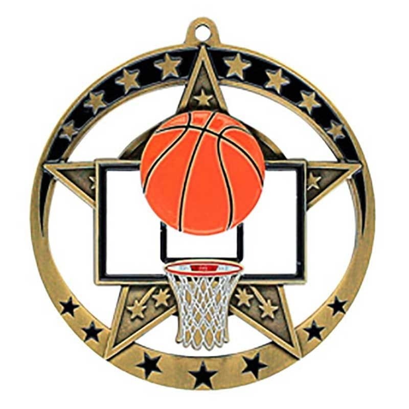 Médaille Basketball Or 2.75″ – MSE634G