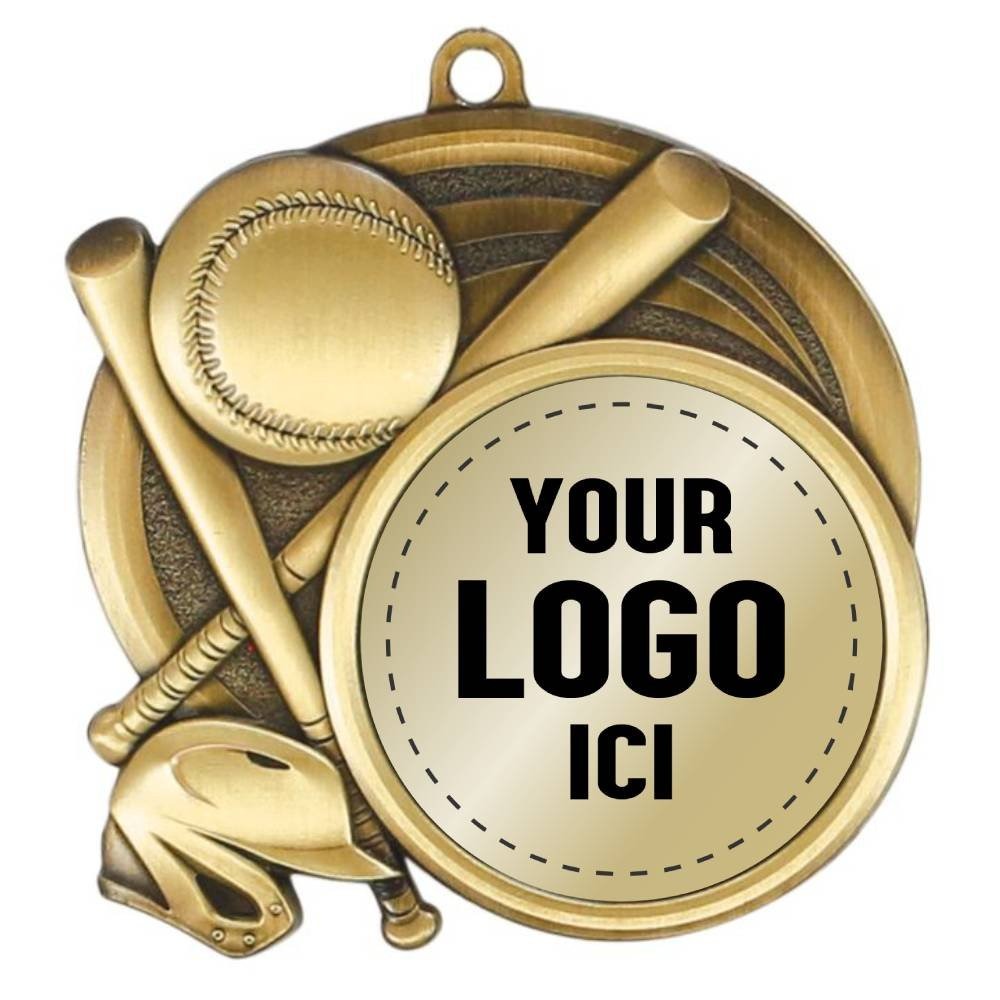 Médaille Baseball Or 2.5″ – MSI-2502G