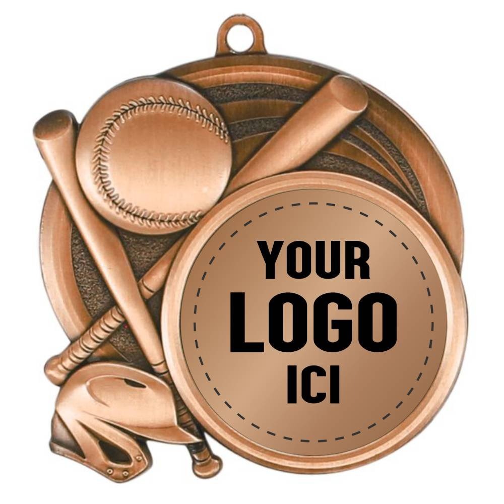 Médaille Baseball Bronze 2.5″ – MSI-2502Z