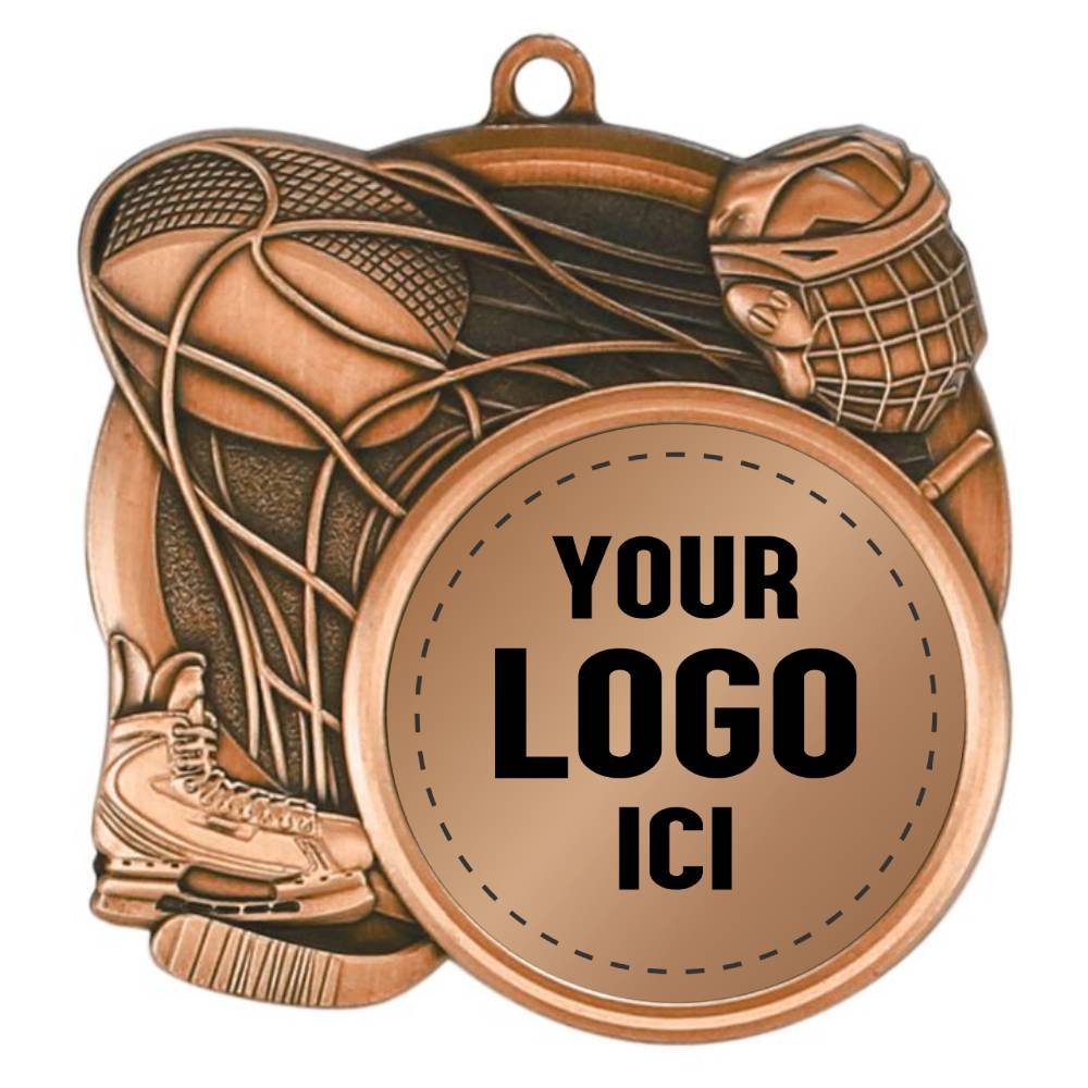 Médaille Hockey Bronze 2.5″ – MSI-2510Z