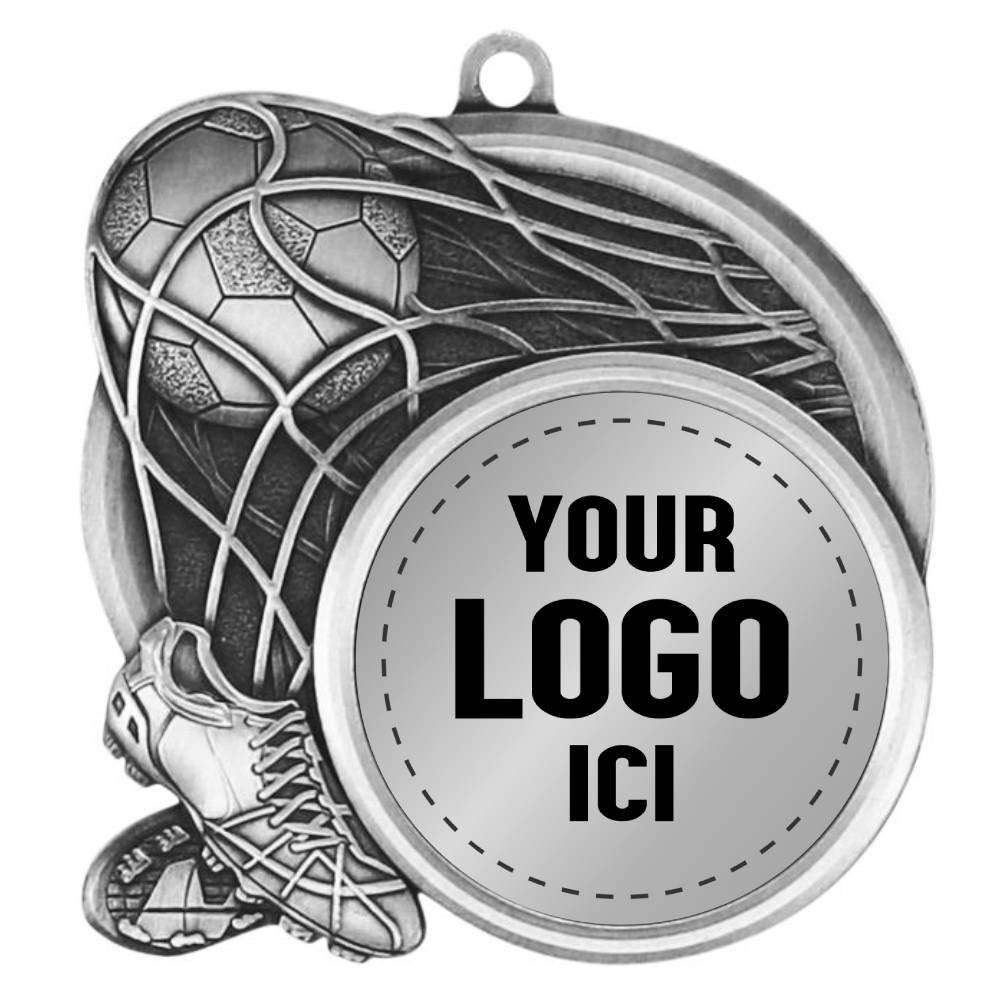 Médaille Soccer Argent 2.5″ – MSI-2513S