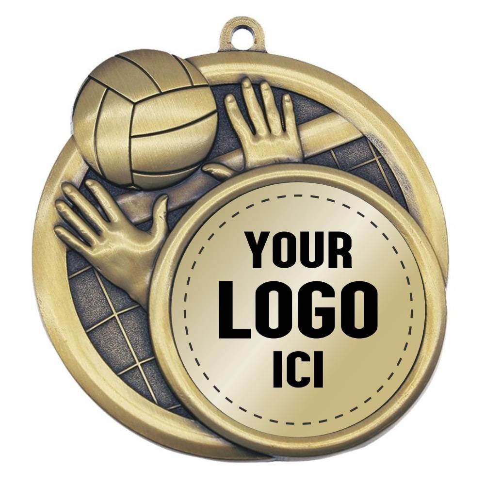 Médaille Volleyball Or 2.5″ – MSI-2517G