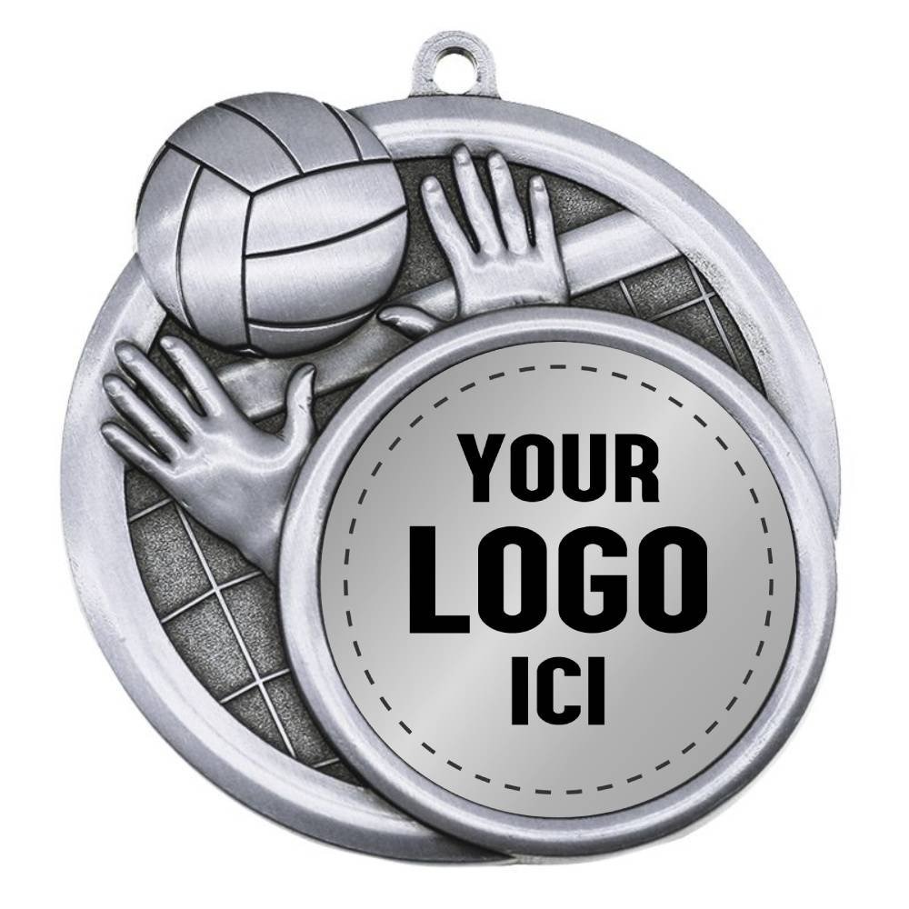 Médaille Volleyball Argent 2.5″ – MSI-2517S