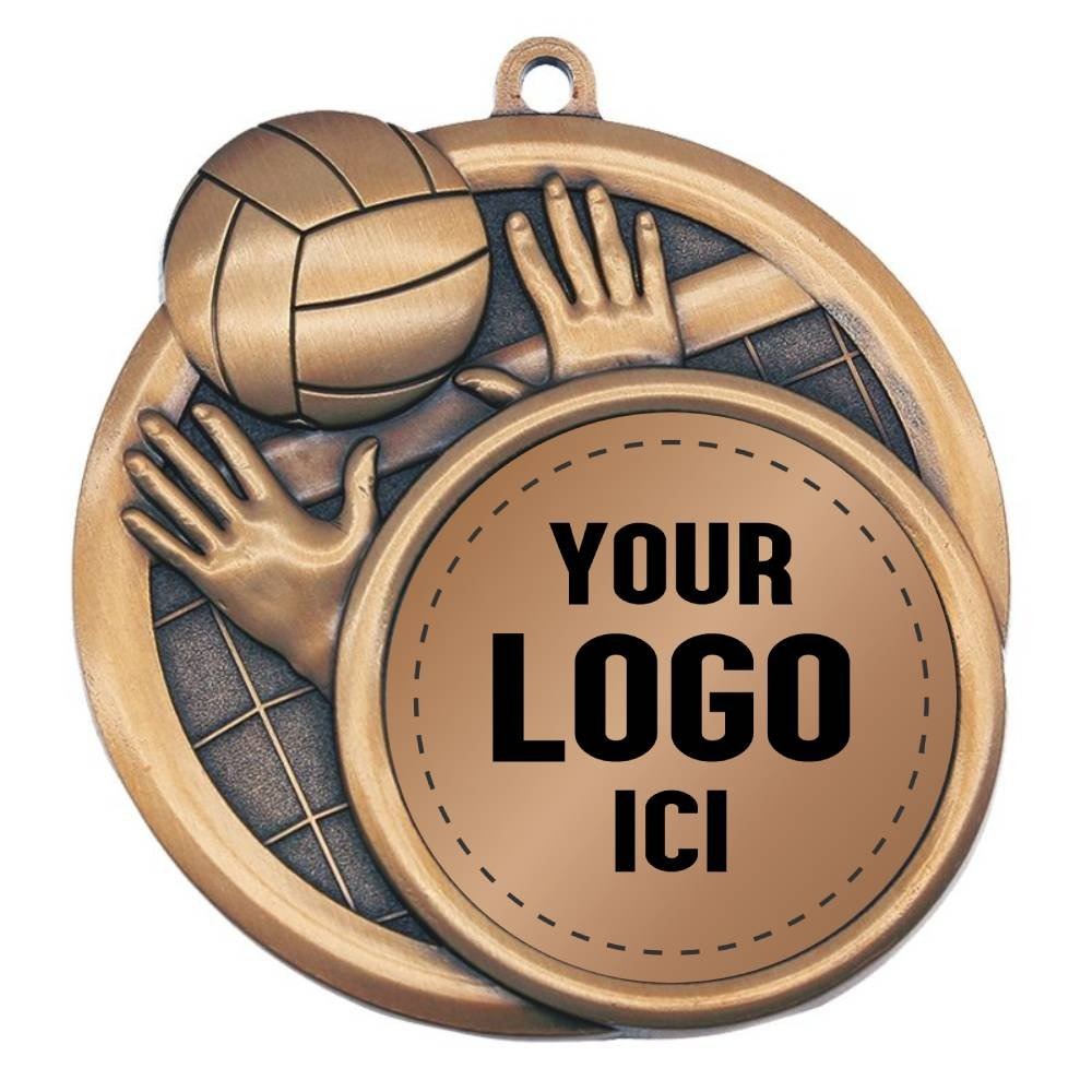 Médaille Volleyball Bronze 2.5″ – MSI-2517Z