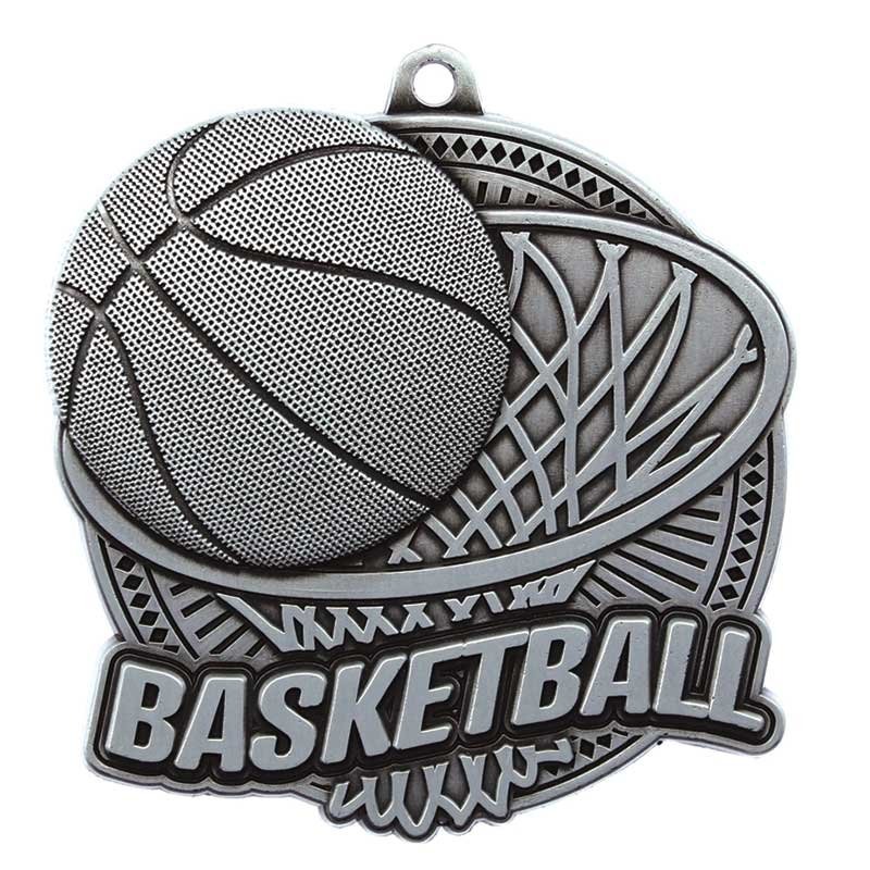 Médaille Basketball Argent 2.25″ – MSK03S