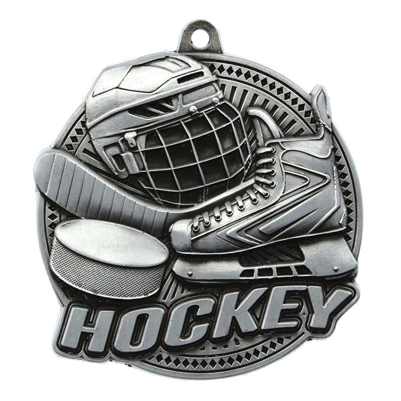 Médaille Hockey Argent 2.25″ – MSK10S