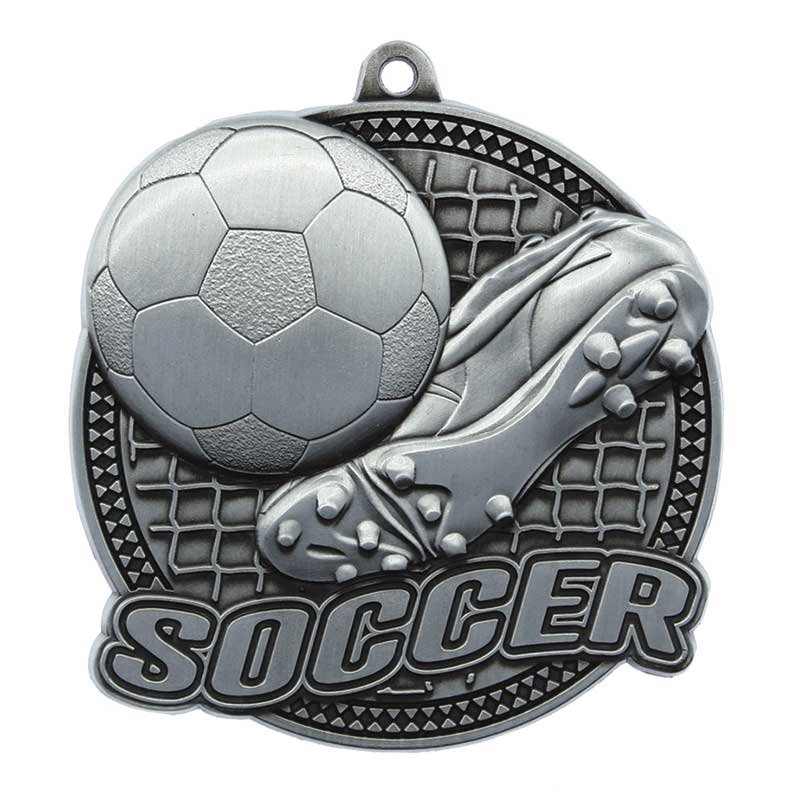 Médaille Soccer Argent 2.25″ – MSK13S