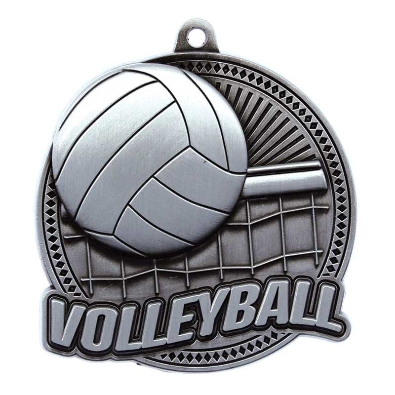 Médaille Volleyball Argent 2.25″ – MSK17S