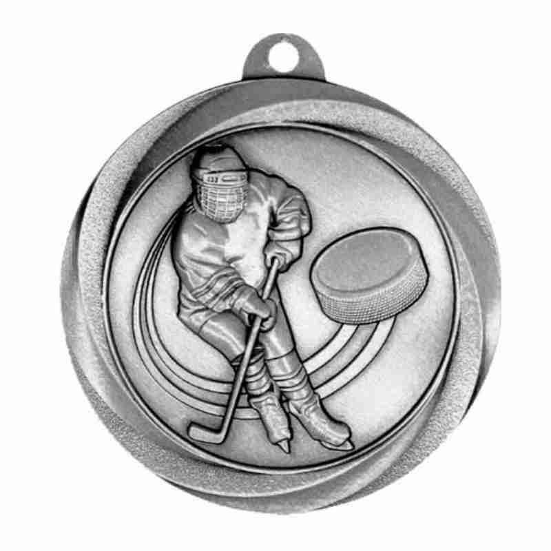Médaille Hockey Argent Junior 2″ – MSL1010S