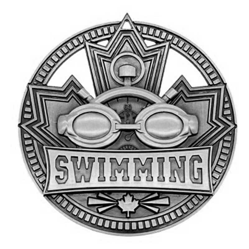 Médaille Natation Argent 2.75″ – MSN514S