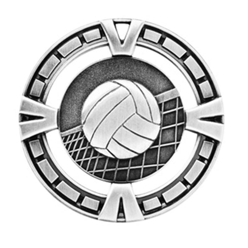 Médaille Volleyball Argent 2.5″ – MSP417S