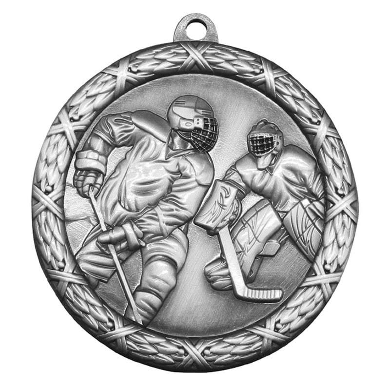 Médaille Hockey Argent 2.5″ – MST410S