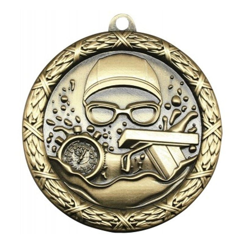 Médaille Natation Or 2.5″ – MST414G