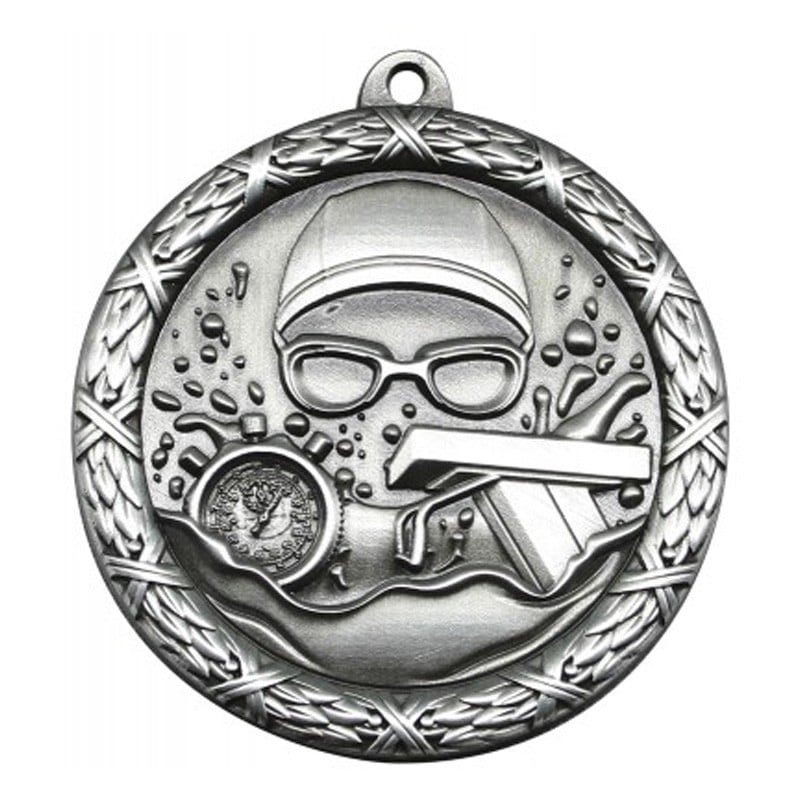 Médaille Natation Argent 2.5″ – MST414S