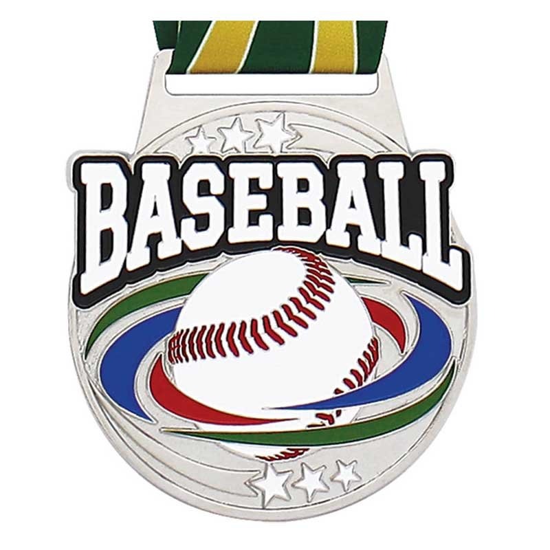 Médaille Baseball Argent 3″ – MSX902S