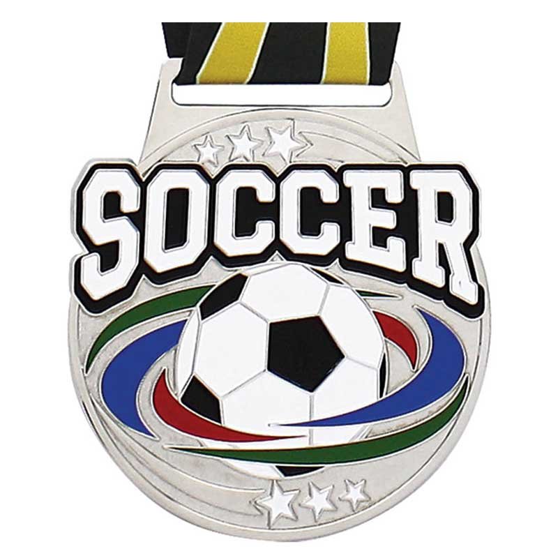 Médaille Soccer Argent 3″ – MSX913S
