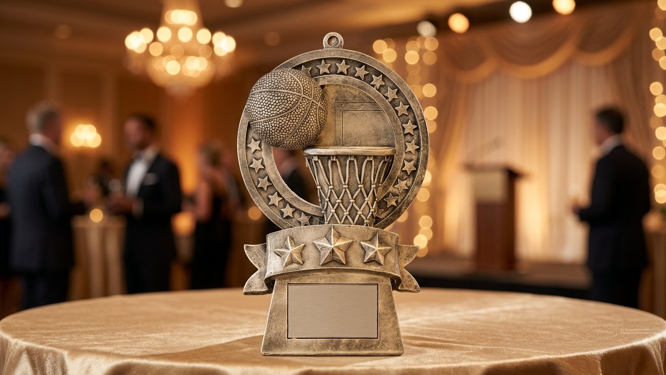 Trophée résine médaille étoile grand