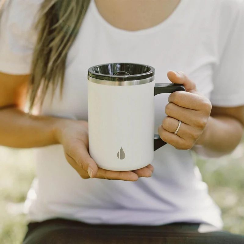 Élémental® 16oz. Tasse de camping Sommet isolée sous vide en acier inoxydable avec couvercle anti-déversement