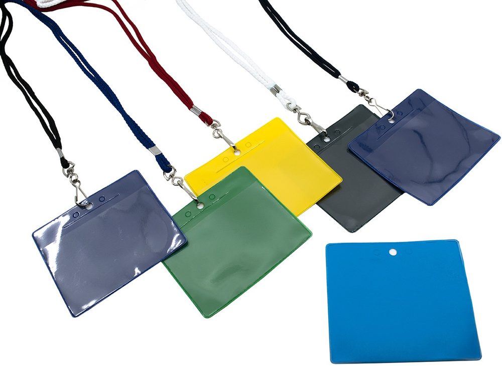 Pochette d'identification multi-fonctionnelle avec lanière au crochet